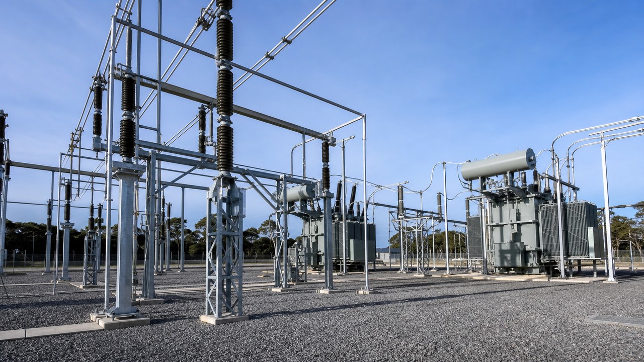 High-voltage solar substation and switchyard in regional Victoria