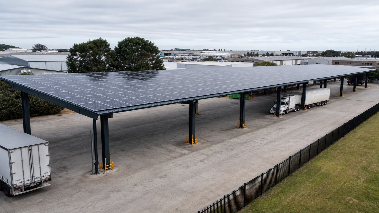 Geelong port logistics solar